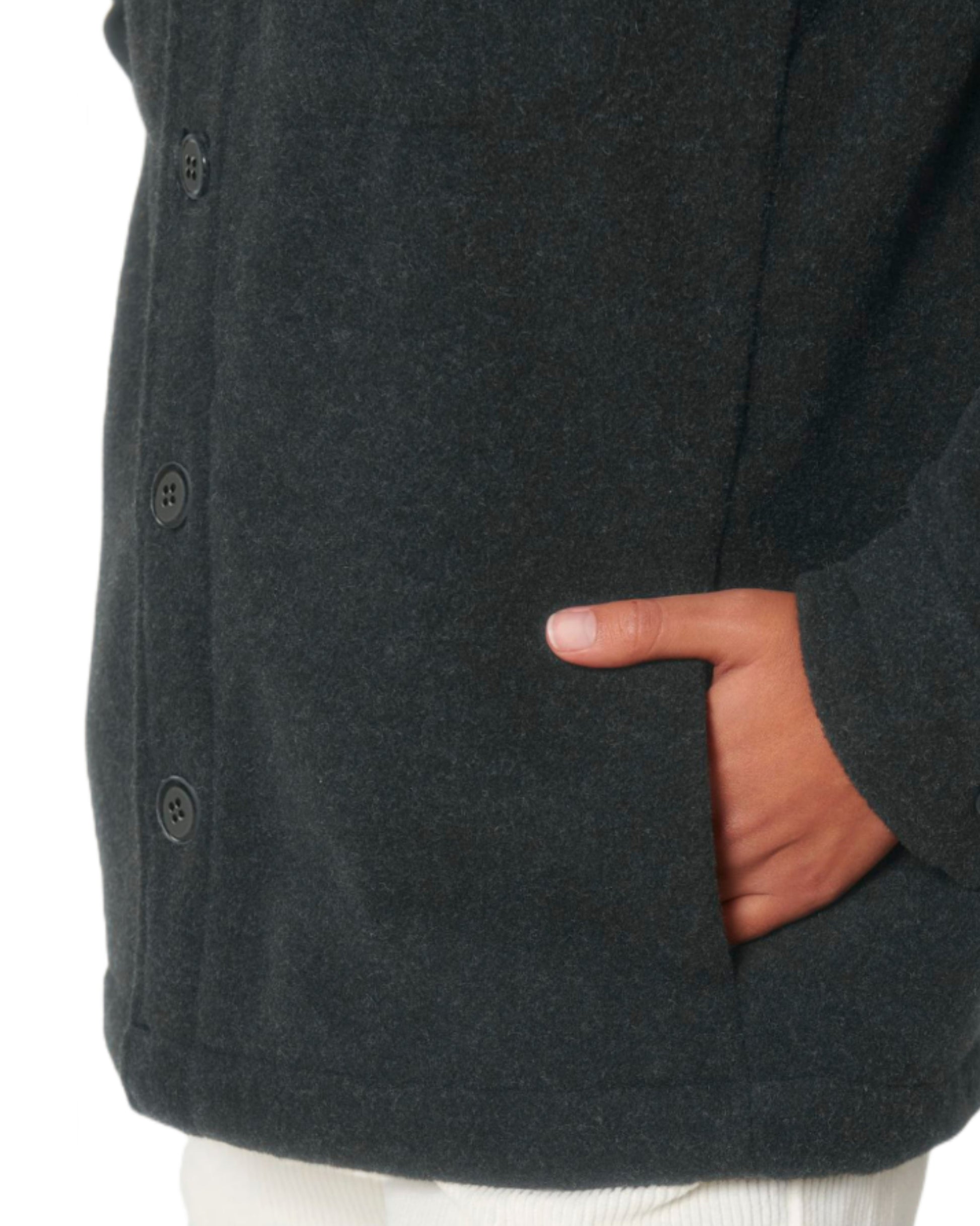 YRBN Twill Brushed Shacket - yrbn