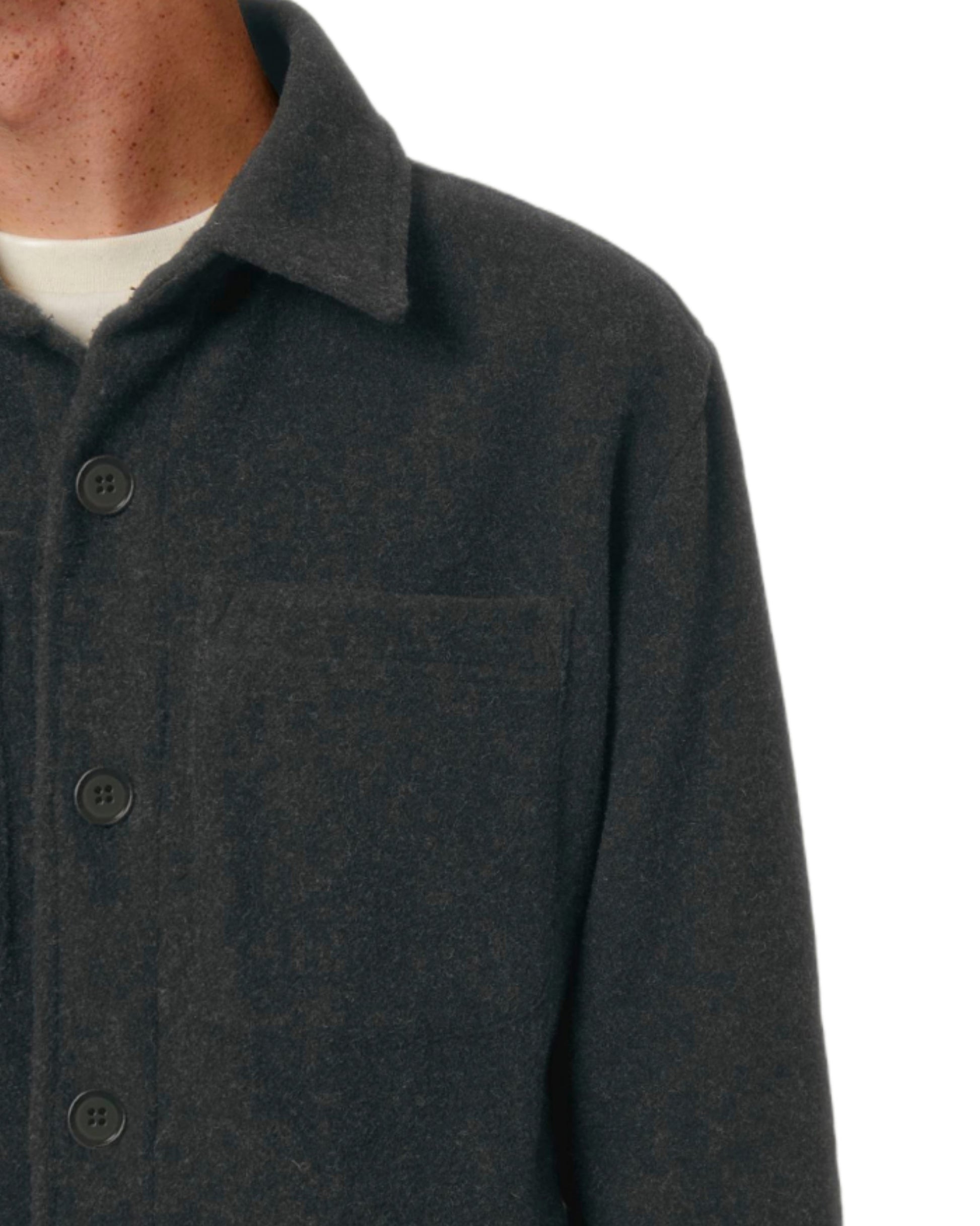 YRBN Twill Brushed Shacket - yrbn